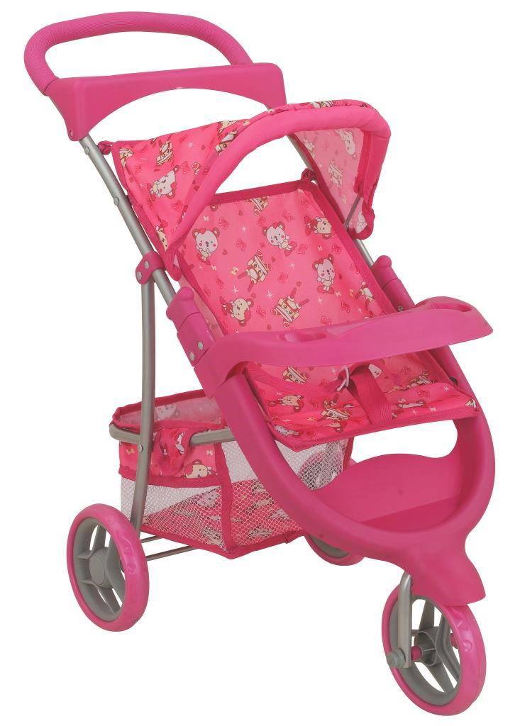 фото коляска для кукол Buggy Boom Коляска трехколесная для кукол 8341A Nadin (Надин), розовый Buggy boom (багги бум)