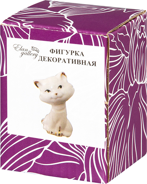 фото Фигурка декоративная Elan Gallery "Белая кошка", 5 х 4,5 х 8 см