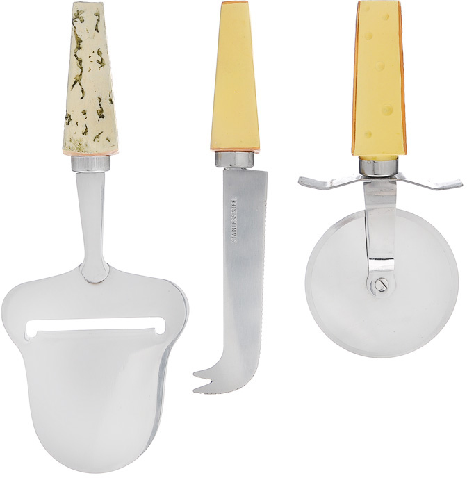 фото Набор столовых приборов "Сыр": нож-ломтерезка, нож для пиццы, плоский нож Феникс-презент