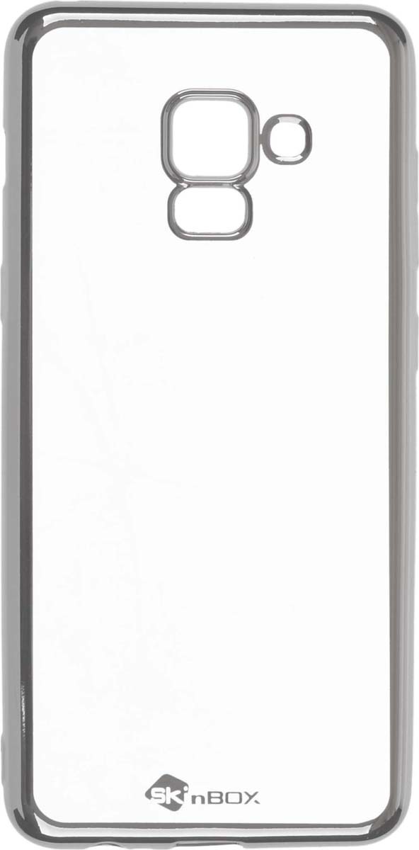 фото Skinbox Silicone Chrome Border 4People чехол для Samsung Galaxy A5 (2018)/A8 (2018), Silver