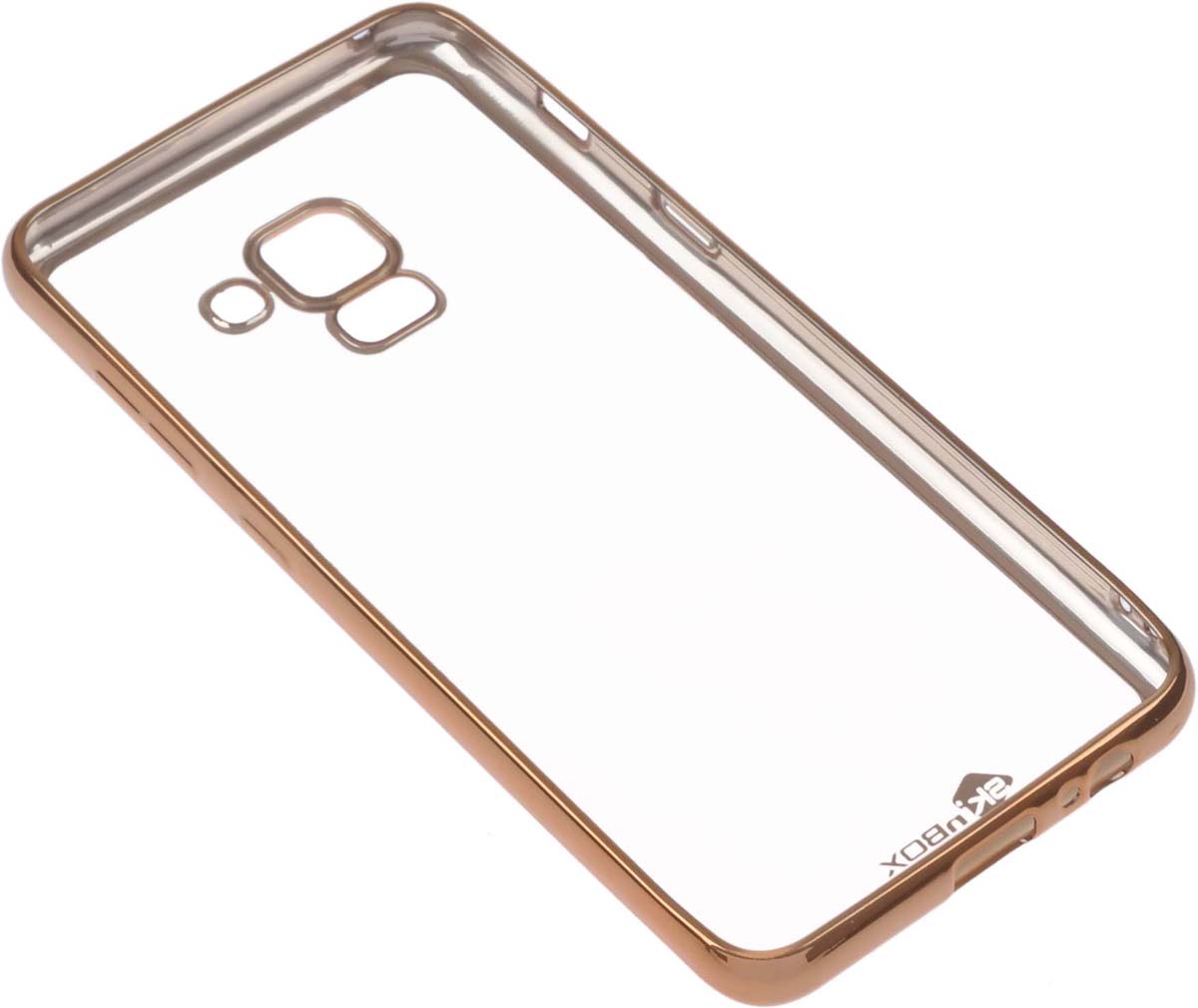 фото Skinbox Silicone Chrome Border 4People чехол для Samsung Galaxy A5 (2018)/A8 (2018), Gold