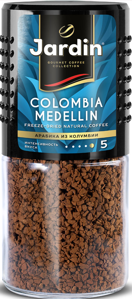 Jardin Colombia Medellin растворимый кофе, 95 г (стеклянная банка)
