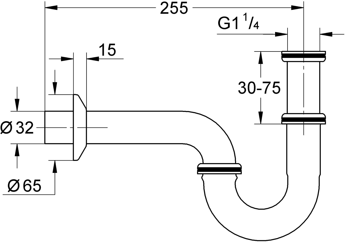 фото Сифон для раковины GROHE универсальный (28947000)