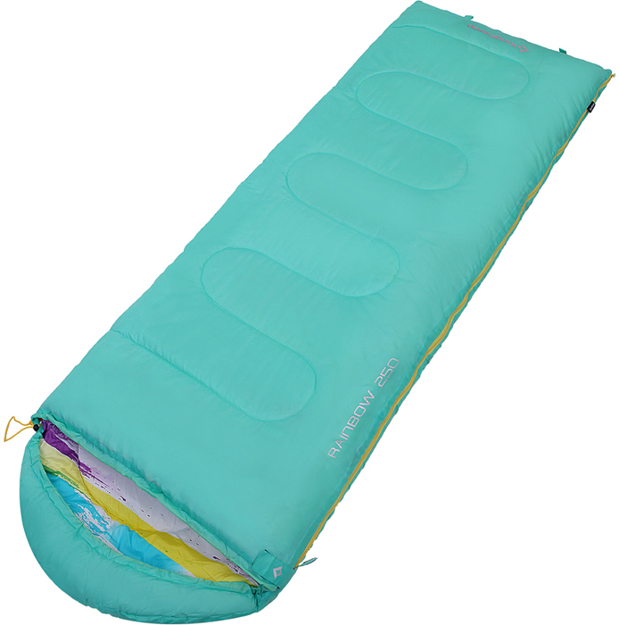 фото Спальный мешок-кокон KingCamp "Rainbow 250", правосторонняя молния, цвет: бирюзовый
