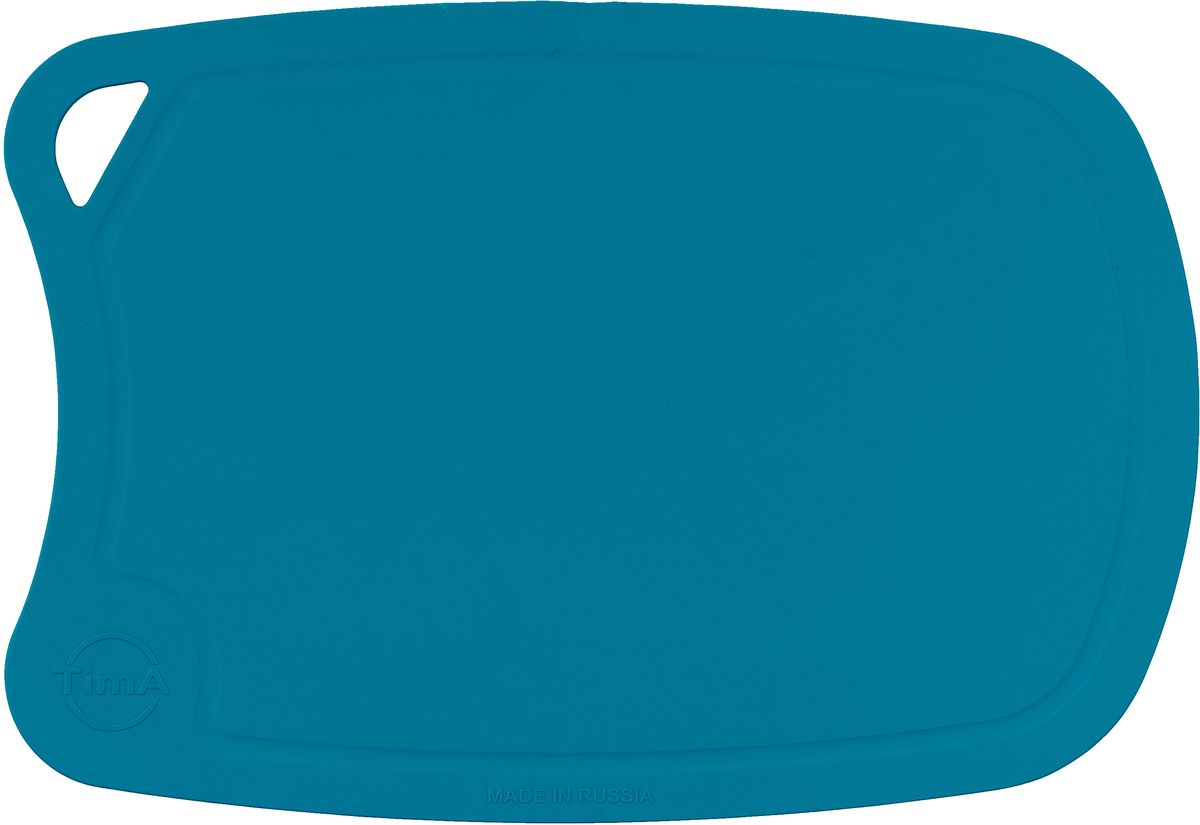 фото Доска разделочная "TimA", овальная, цвет: бирюзовый, 31 х 21 х 0,3 см