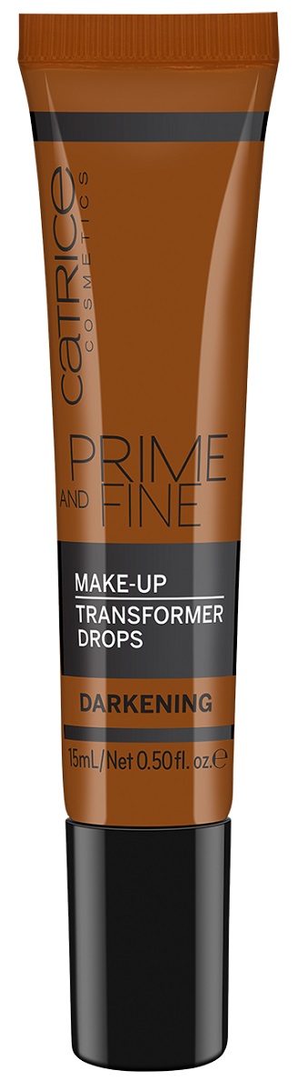 Корректор цвета тональной основы Catrice Prime and Fine Make Up Transformer Drops Darkening, цвет: темный