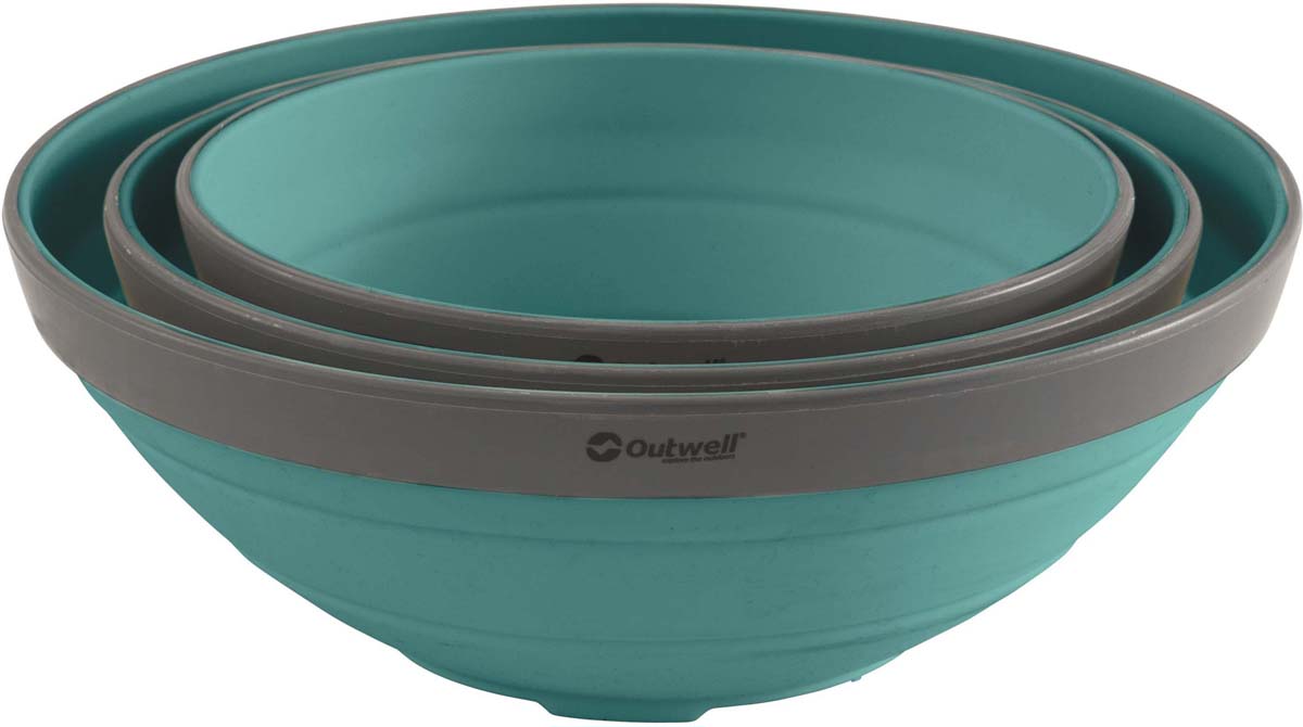 фото Набор складных мисок Outwell "Collaps Bowl Set Deep Blue", цвет: синий, 10 х 28 см, 3 предмета