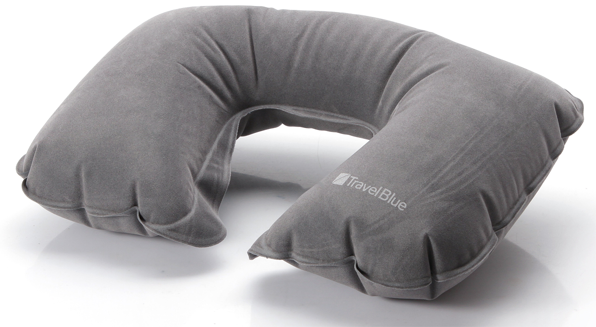 фото Подушка для путешествий надувная Travel Blue "Neck Pillow", цвет: серо-синий