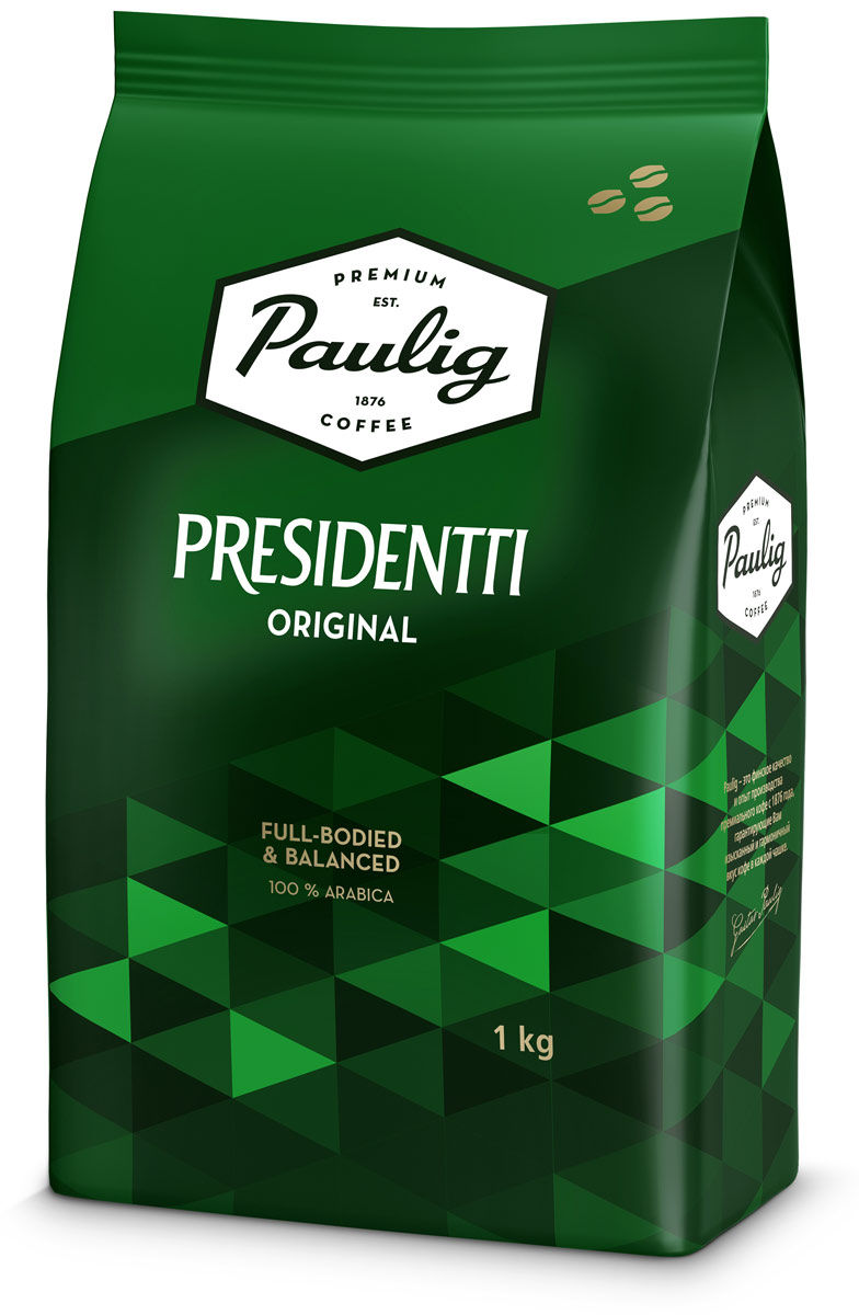 Paulig Presidentti Original кофе в зернах, 1 кг — купить в интернет ...