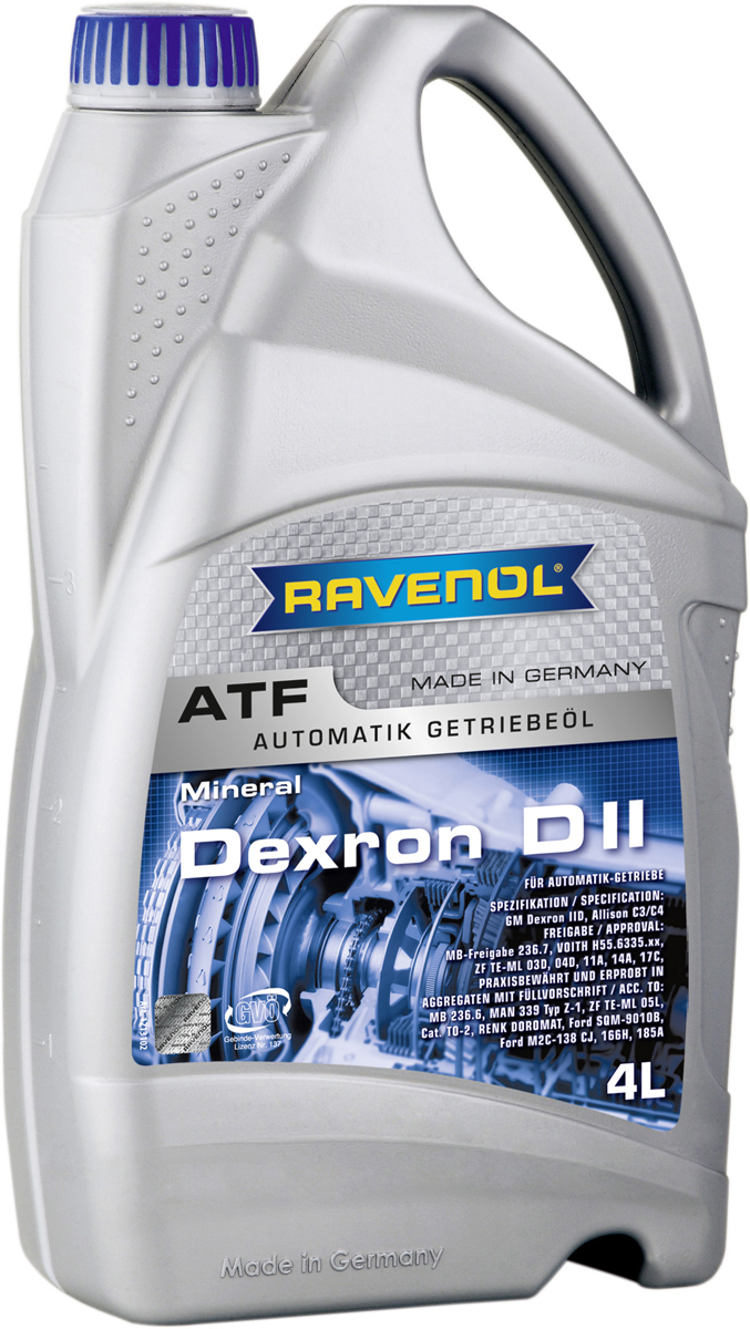 фото Масло трансмиссионное Ravenol "ATF Dexron DII", полусинтетическое, 4 л