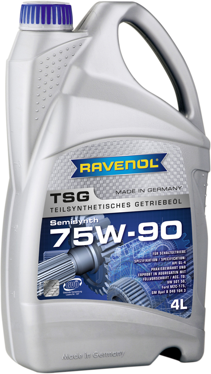 фото Масло трансмиссионное Ravenol "TSG", полусинтетическое, 75W-90 GL-4, 4 л