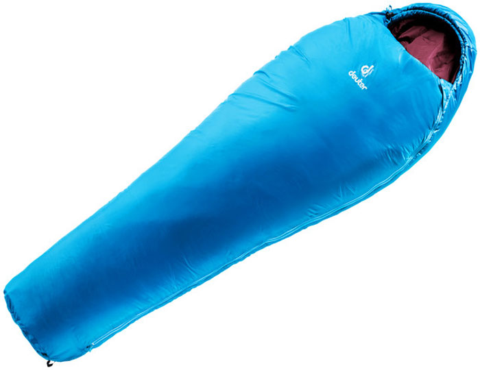 фото Мешок спальный Deuter "Orbit" , правосторонняя молния, экстремальная температура -14 °C, цвет: синий, фиолетовый