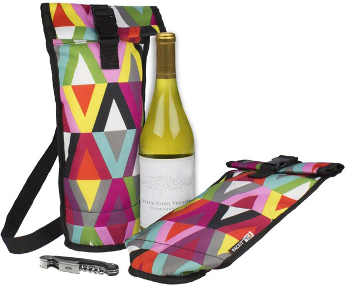 фото Сумка-холодильник для бутылок Packit "Wine Bag", цвет: разноцветный, 1 л