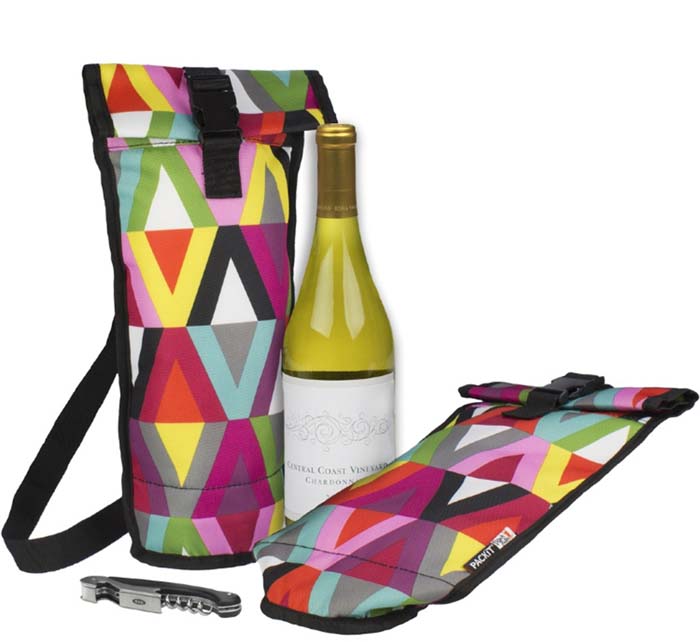 фото Сумка-холодильник для бутылок Packit "Wine Bag", цвет: разноцветный, 1 л