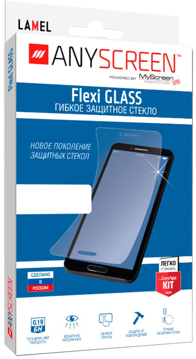 фото AnyScreen Flexi Glass защитное стекло для Apple iPhone 6/6S Plus, Transparent