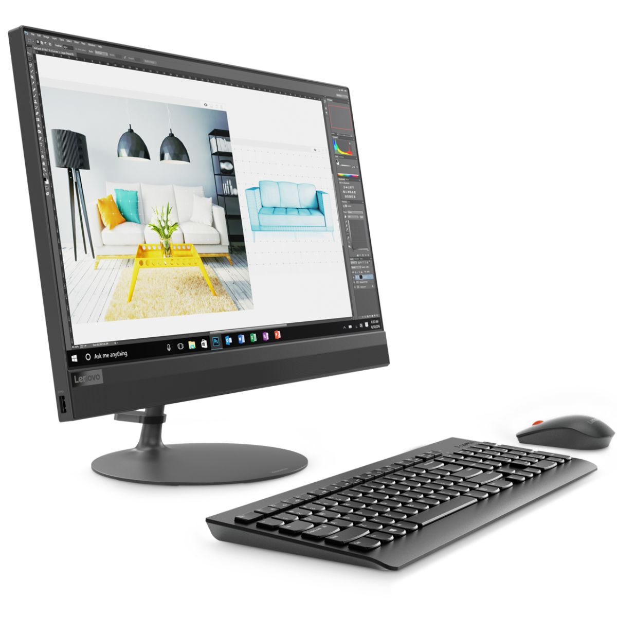 фото 21.5" Моноблок Lenovo IdeaCentre 520-22IKL (F0D4000XRK), черный