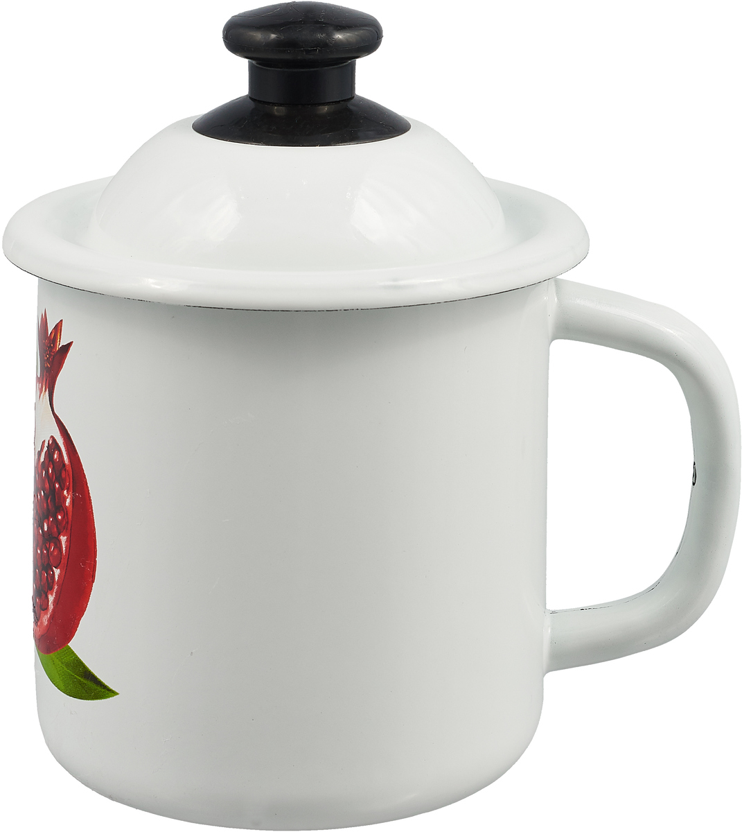 эмалированная кружка с крышкой. эмаль кружка 40204-072/4. кружка эм 1л с носиком с крышкой белая кмз 40204-072 (18). 5 л i2208/2 клубника (украина, эмаль). с нос.