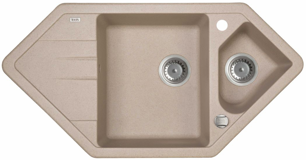 Фото товара на маркетплейсе ozon Мойка, granucryl, песок, угловая, 1 1/2 чаши, 960*500, Vane G, IDDIS, V28P965i87