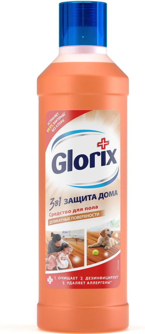 фото Glorix Средство для мытья пола "Деликатные поверхности", 1 л