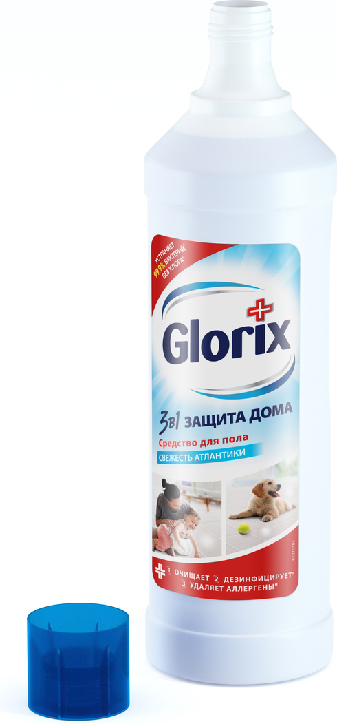 фото Glorix Средство для мытья пола, свежесть Атлантики, 1 л