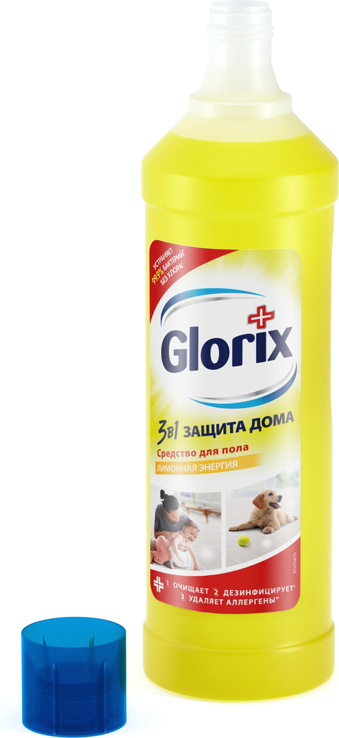 фото Glorix Средство для мытья пола, лимонная энергия, 1 л