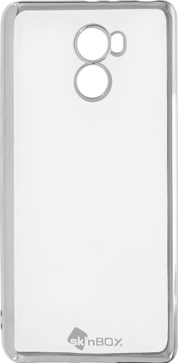 фото Skinbox Silicone Chrome Border 4People чехол для Xiaomi RedMi 4, Silver