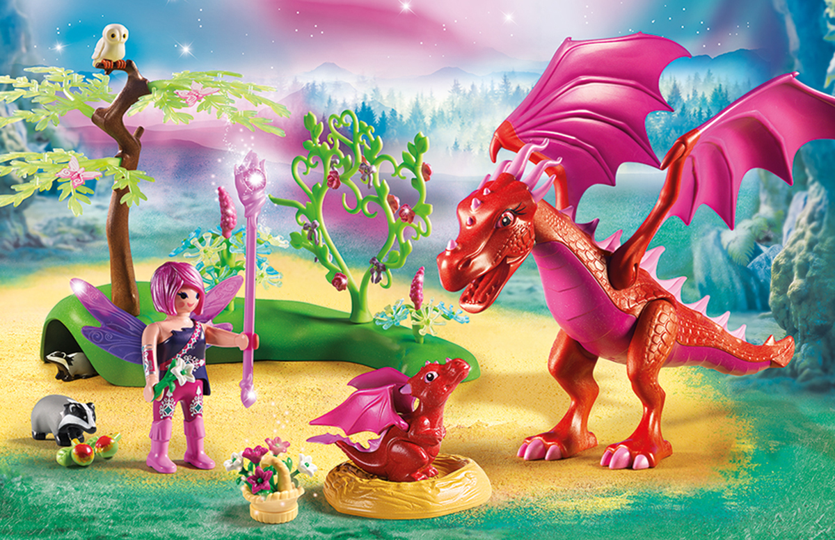фото Playmobil Игровой набор Феи Дружелюбный дракон с ребенком