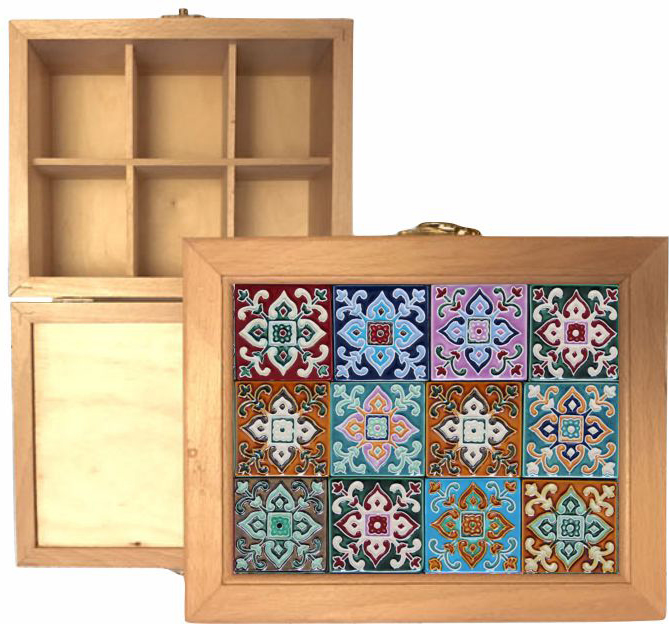 Коробка для чайных пакетиков Tea-Box Mozaic-4, Бук