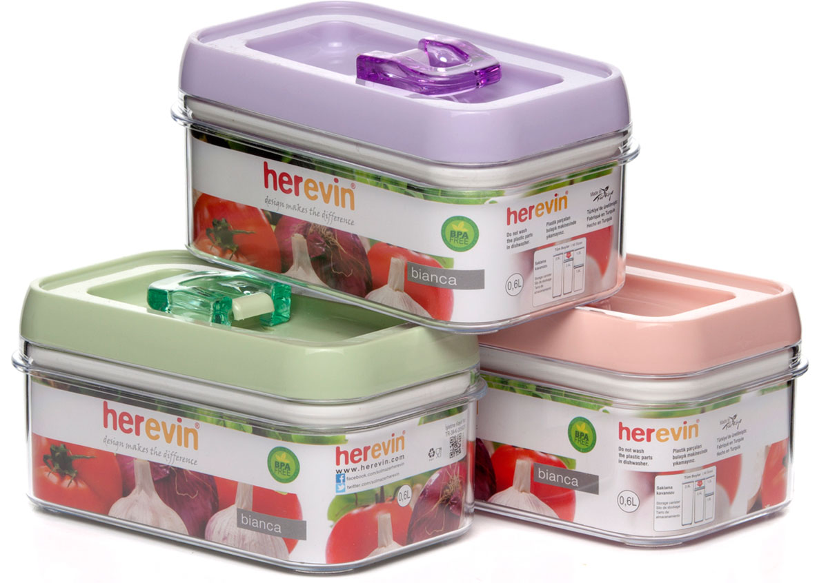 фото Контейнер для продуктов "Herevin", с вакуумной крышкой, 600 мл. 161173-500