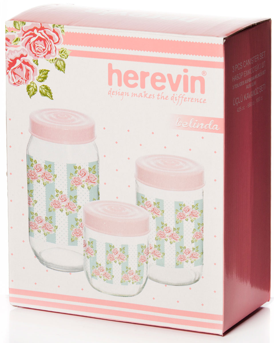 фото Набор емкостей для хранения продуктов "Herevin", 3 шт