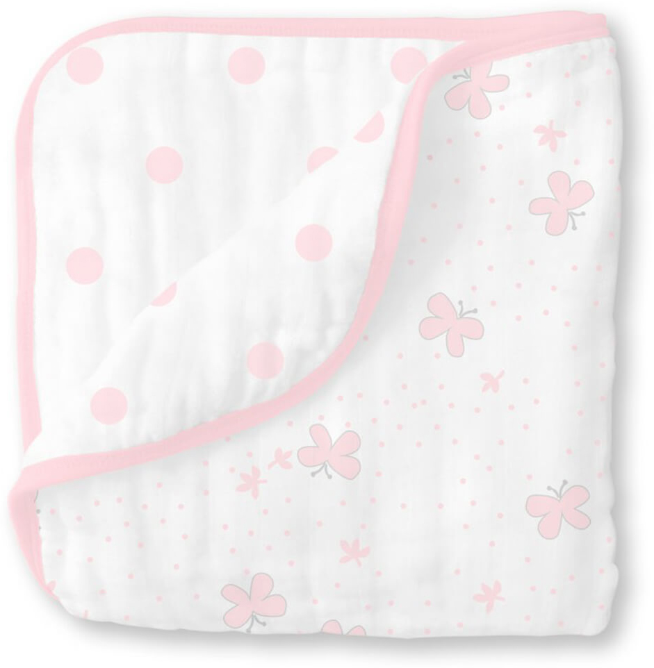 фото SwaddleDesigns Одеяло детское муслиновое Luxe Muslin Little Ships Pink 116 х 116 см