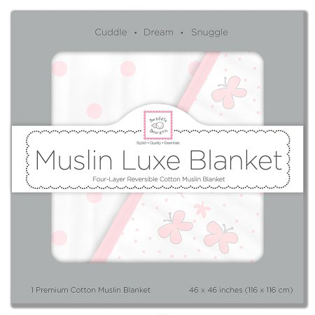 фото SwaddleDesigns Одеяло детское муслиновое Luxe Muslin Little Ships Pink 116 х 116 см