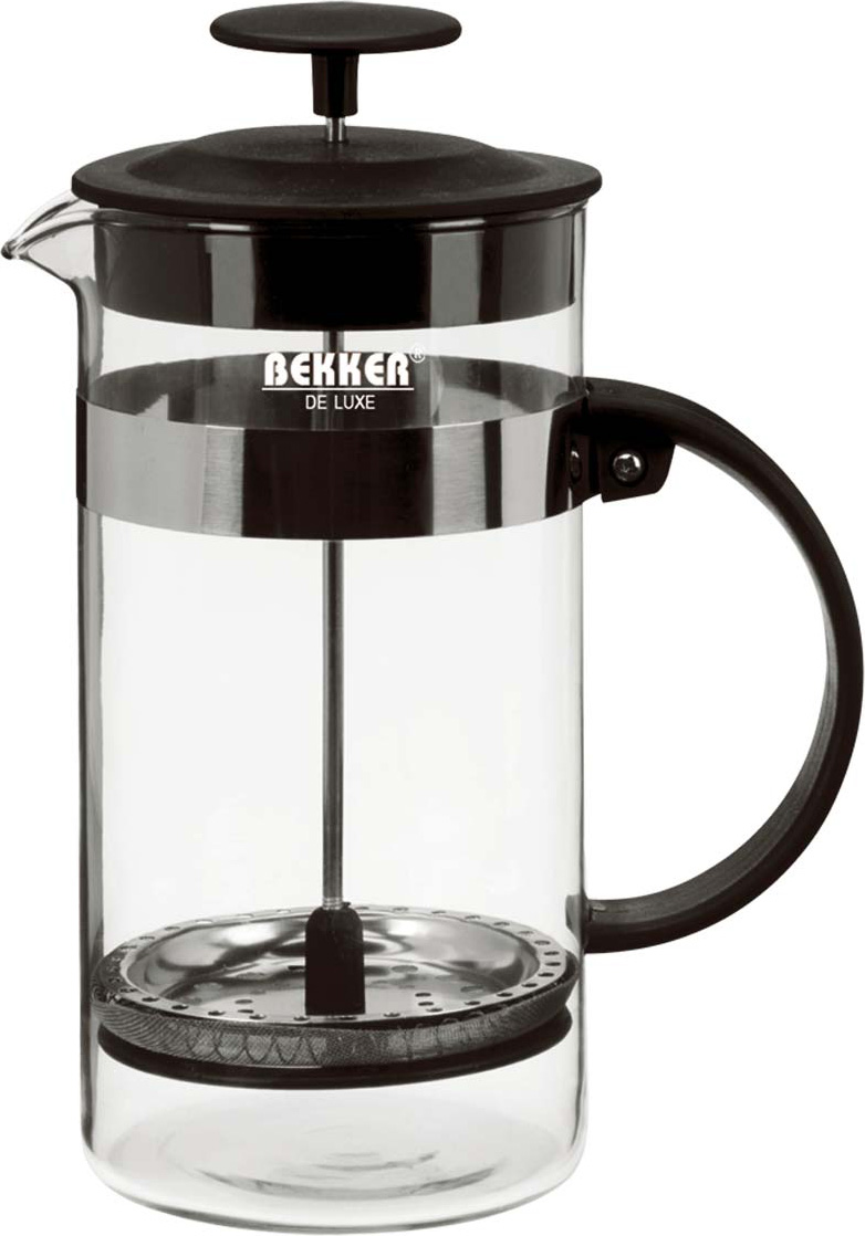 фото Чайник заварочный Bekker Deluxe, цвет: черный, 0,8 л. BK-390