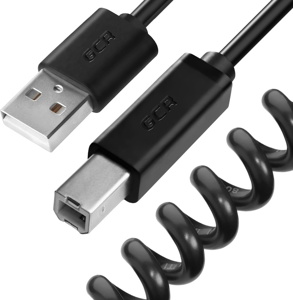 Greenconnect GCR-UPC0M-AA2S, Black кабель витой USB 2.0 Тип A/B (2 м)
