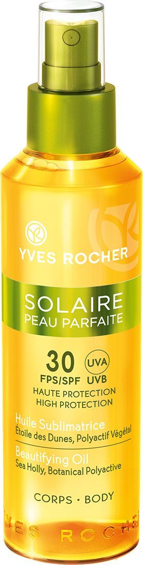 фото Yves Rocher Солнцезащитное атласное масло для тела SPF 30, 150 мл Yves rocher france