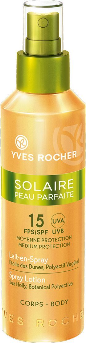 фото Yves Rocher Солнцезащитное молочко-спрей для тела SPF 15, 150 мл Yves rocher france