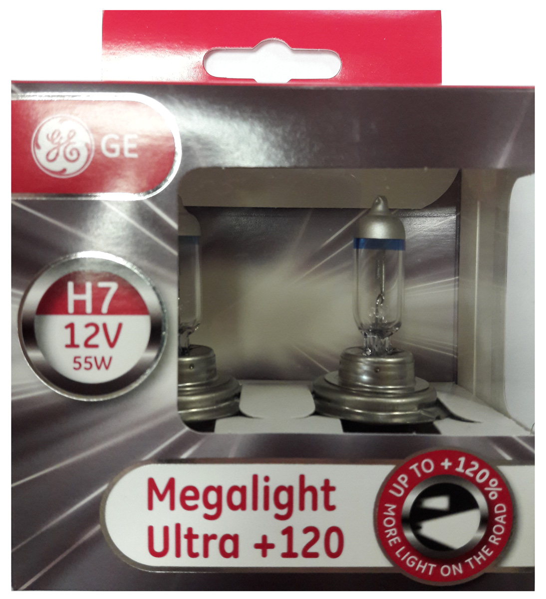 фото Лампа автомобильная General Electric "Megalight Ultra "120", цоколь PX26d, 12V, 55W, 2 шт