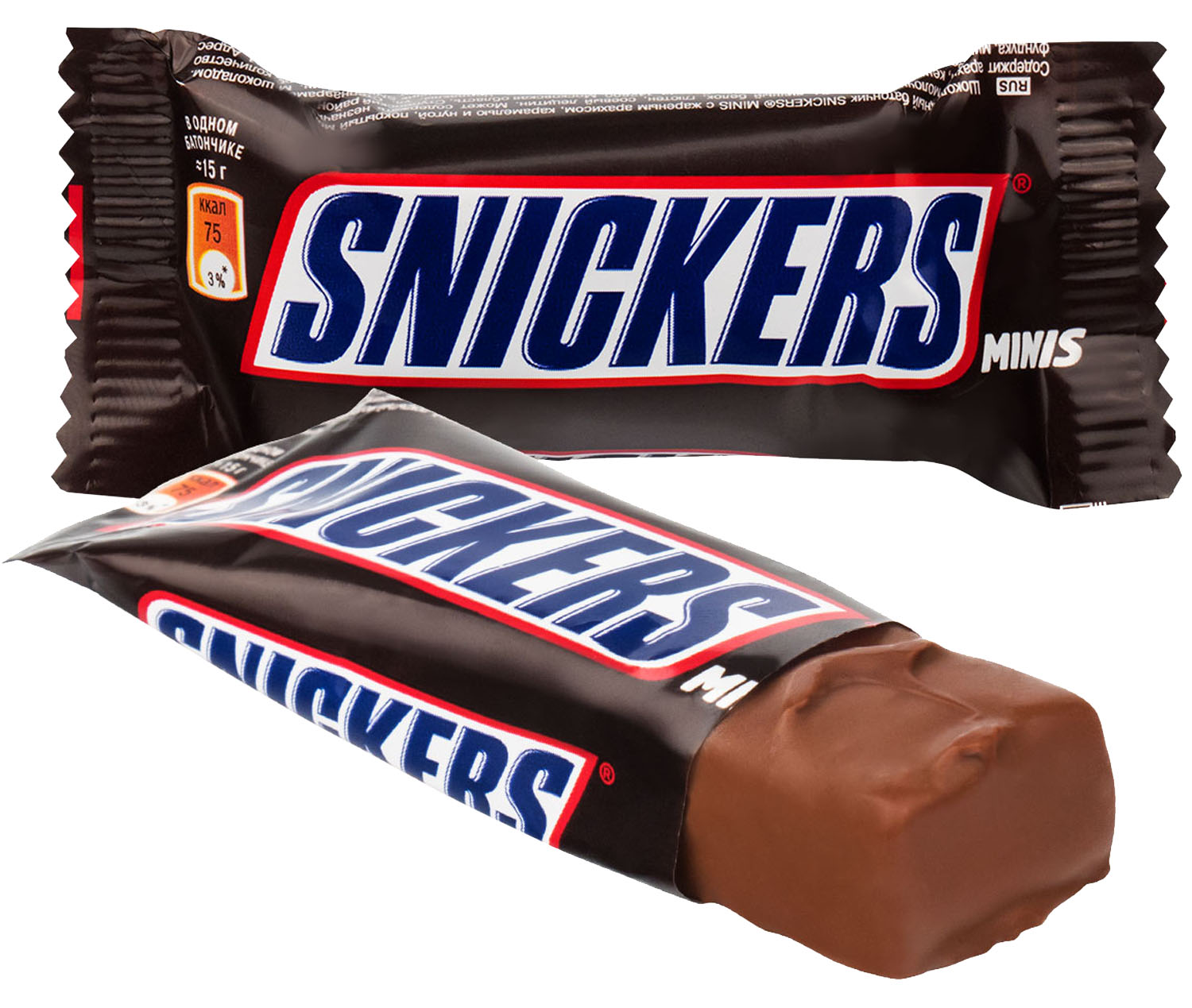 фото Snickers minis шоколадный батончик, 1 кг