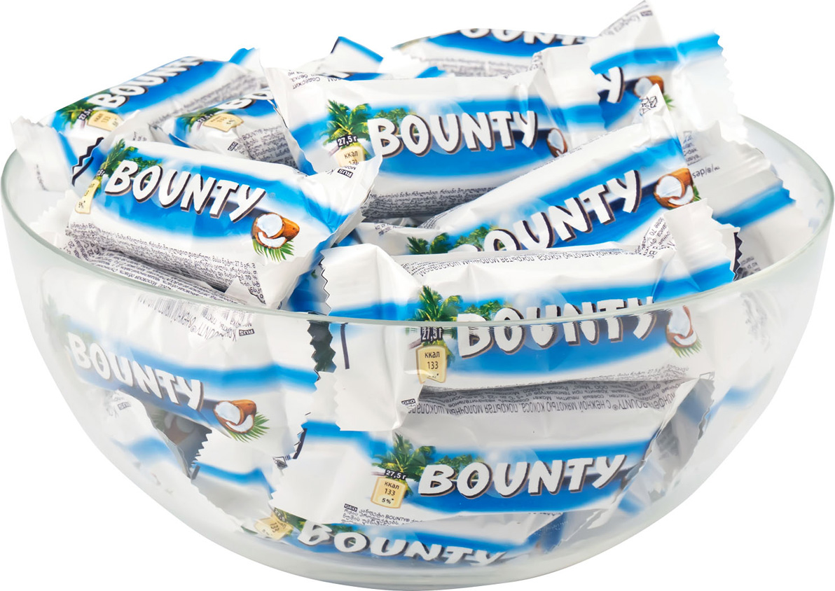 фото Bounty Minis шоколадный батончик, 3 кг