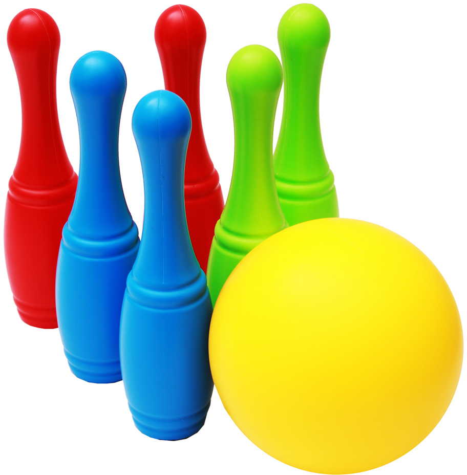 Характеристики Рыжий Кот Игровой набор 6 кеглей и большой мяч .