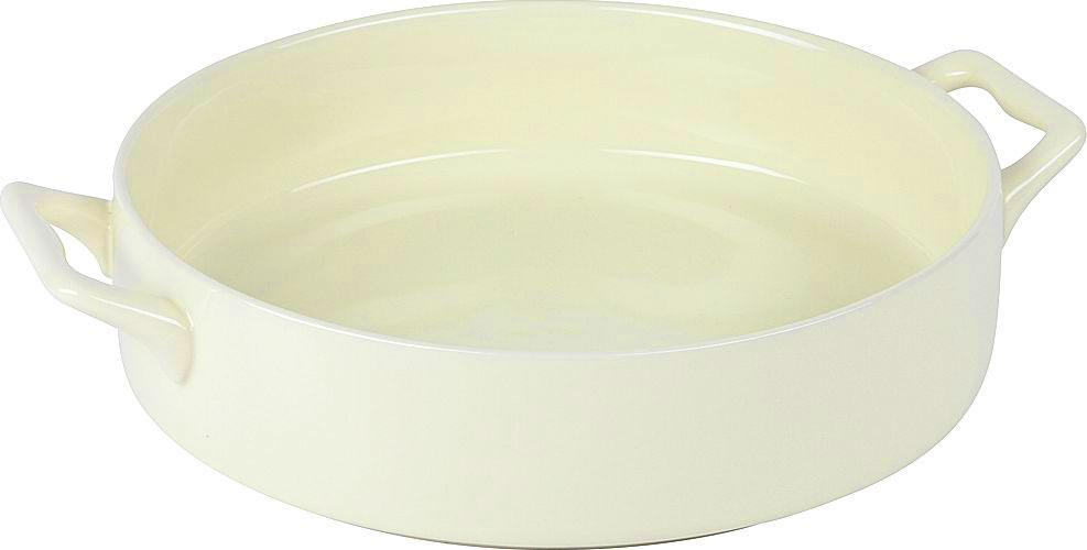 фото Форма для запекания "Pomi d’Oro", круглая, с керамическим покрытием, цвет: ванильный, 2 л Pomi d'oro
