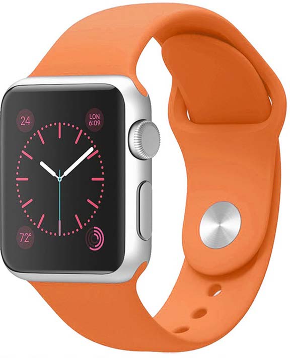 Ремешок для смарт-часов Eva AWA001 для Apple Watch 42 мм, оранжевый - купит...