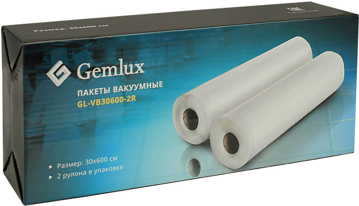фото Gemlux GL-VB30600-2R пакеты для вакуумного упаковщика, 2 рулона