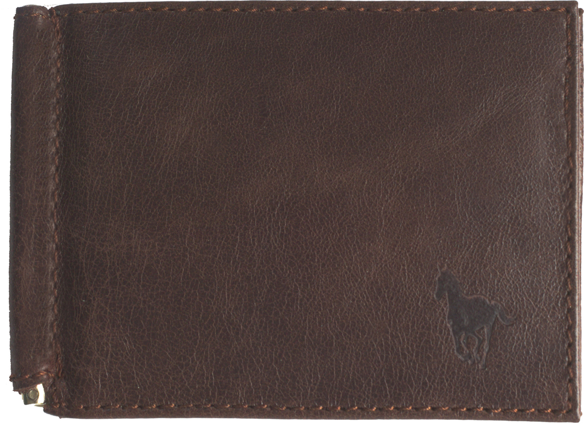фото Зажим для купюр мужской Dimanche "Пони Rfid", цвет: коричневый. 90029