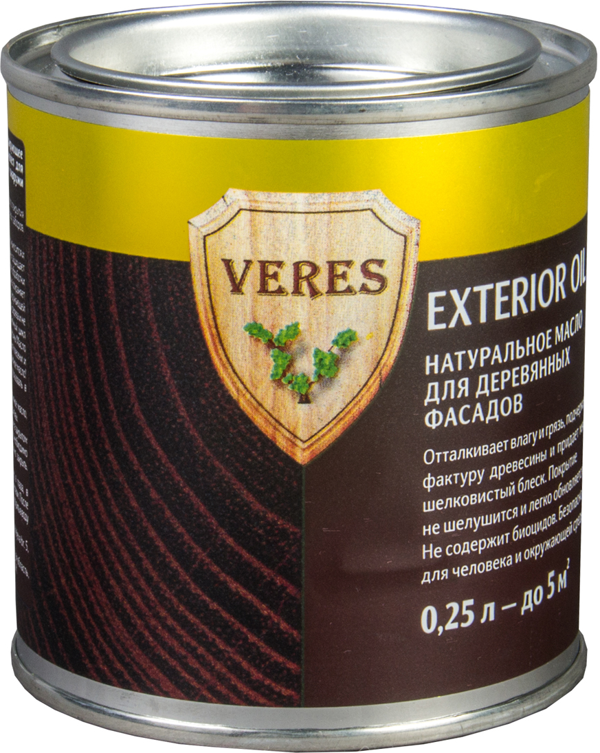 фото Масло для наружных работ Veres "Oil Exterior", цвет: палисандр (№9), 0,25 л