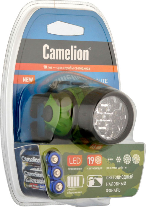 фото Налобный фонарь Camelion LED5313-19F4ML, хаки