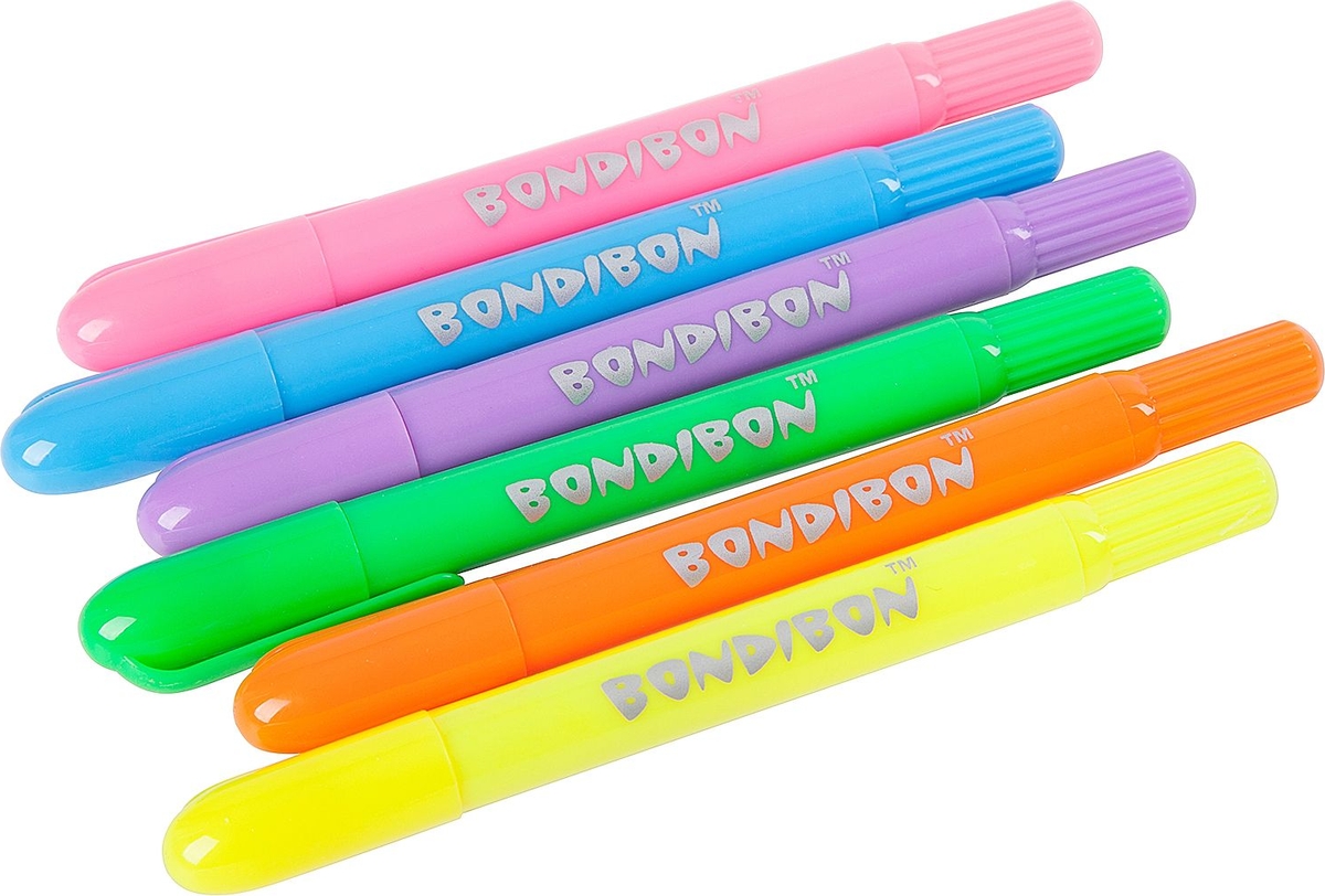 фото Bondibon Набор гелевых карандашей для рисования 6 цветов ВВ2236