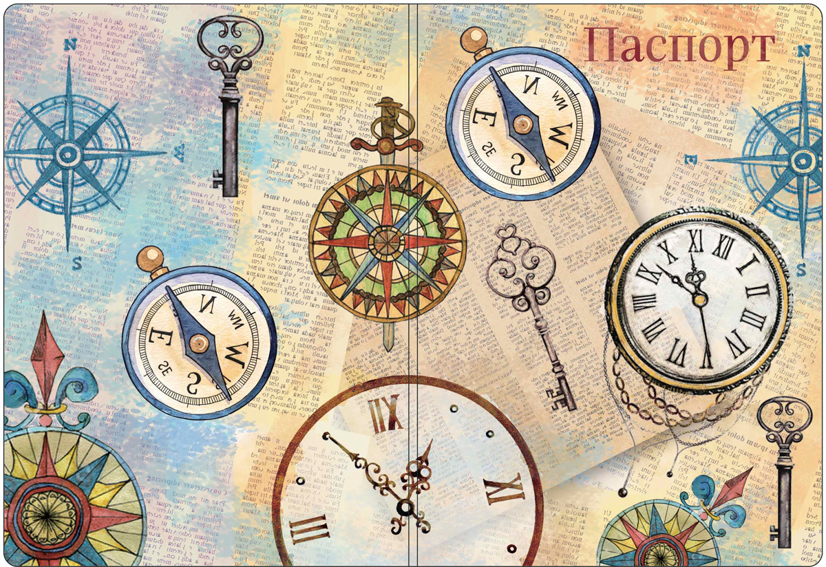 фото Обложка для паспорта Magic Home "Время". 79267