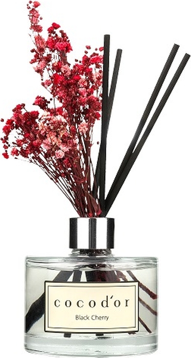 фото Аромадиффузор Cocodor "Магия черной вишни", с живыми цветами , 200 мл