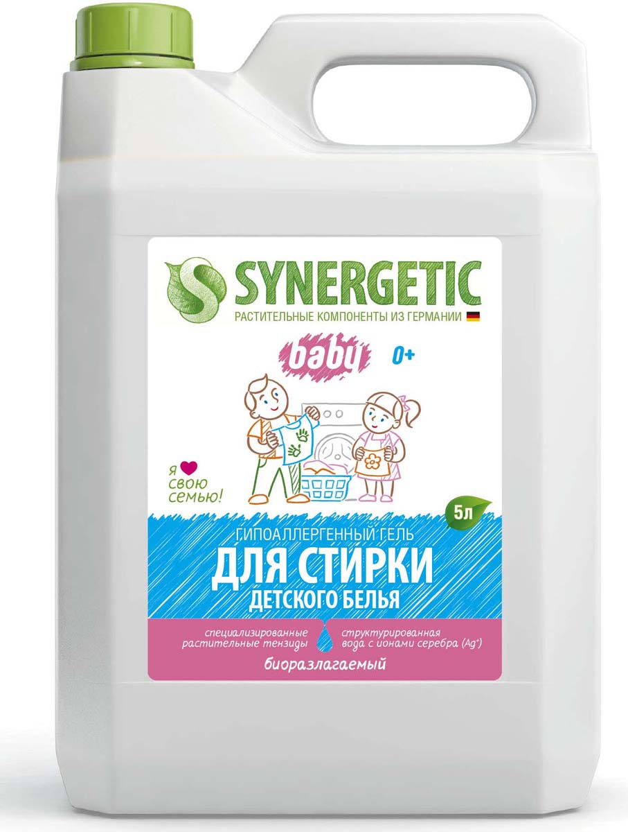 фото Средство для стирки детского белья Synergetic, 5 л